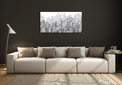 Printed glass wall art Skyscrapers