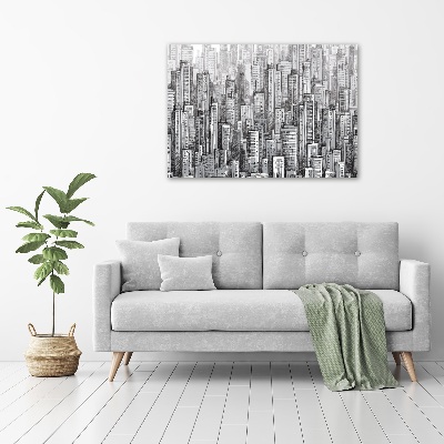 Printed glass wall art Skyscrapers