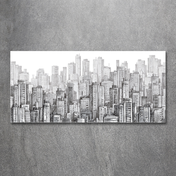 Printed glass wall art Skyscrapers