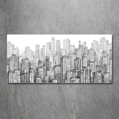 Printed glass wall art Skyscrapers