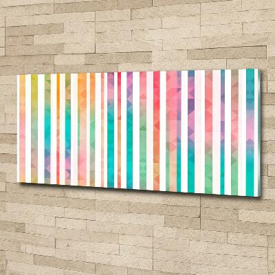 Wall art on glass Rainbow stripes