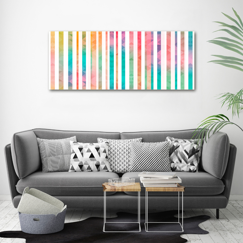 Wall art on glass Rainbow stripes