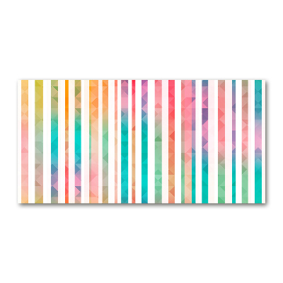 Wall art on glass Rainbow stripes