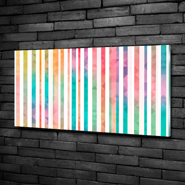 Wall art on glass Rainbow stripes