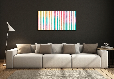 Wall art on glass Rainbow stripes