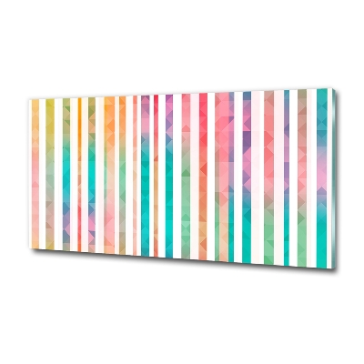 Wall art on glass Rainbow stripes