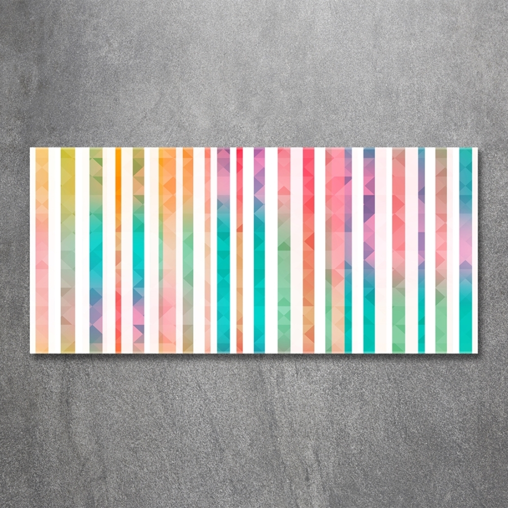 Wall art on glass Rainbow stripes