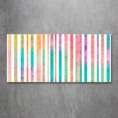 Wall art on glass Rainbow stripes