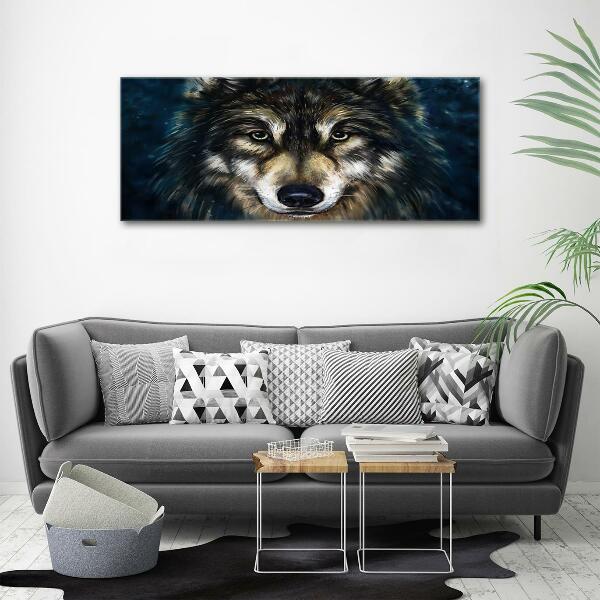 Printed glass wall art Wolves