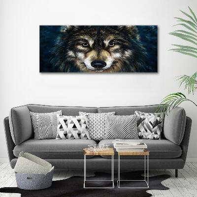 Printed glass wall art Wolves