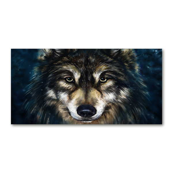 Printed glass wall art Wolves