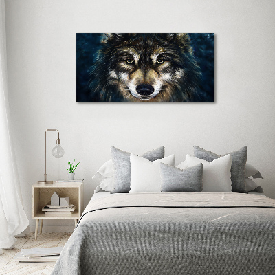 Printed glass wall art Wolves