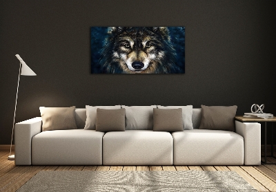 Printed glass wall art Wolves