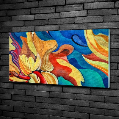 Wall art on glass Abstract flower