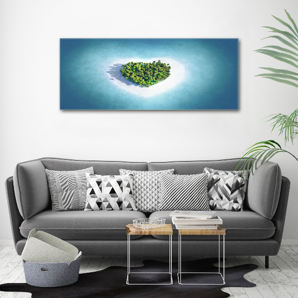 Glass art print Island