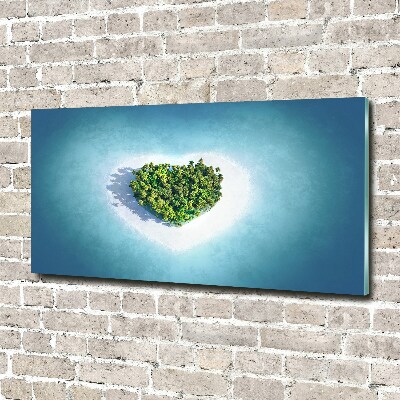 Glass art print Island