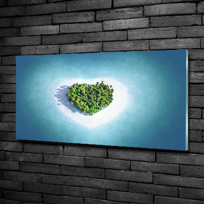 Glass art print Island