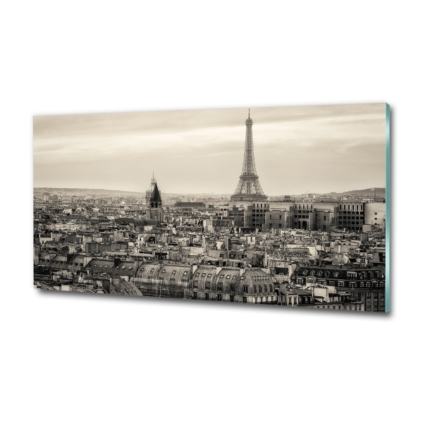 Glass wall art large Eiffel paris tower