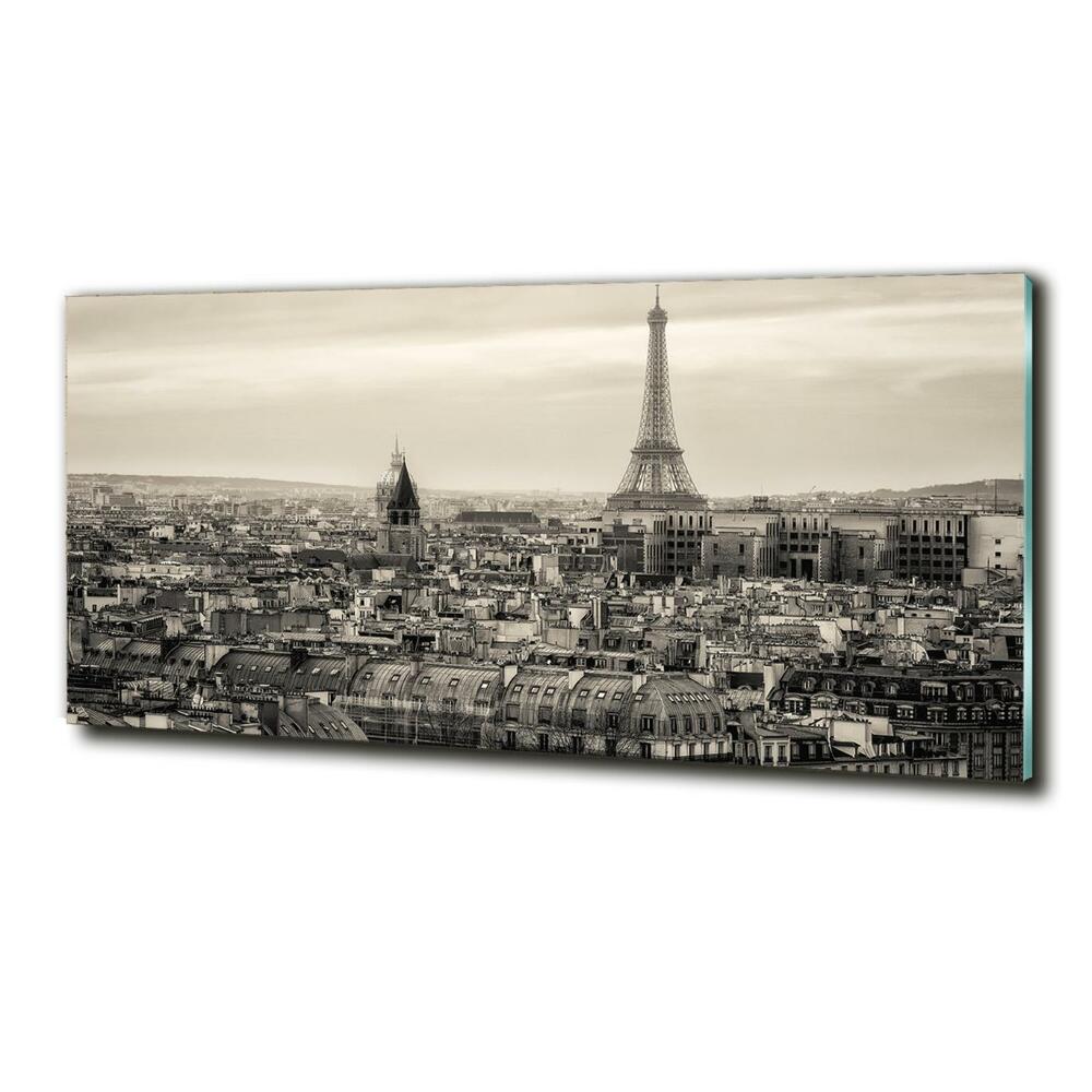 Glass wall art large Eiffel paris tower