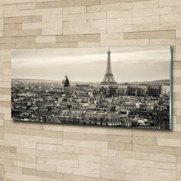 Glass wall art large Eiffel paris tower