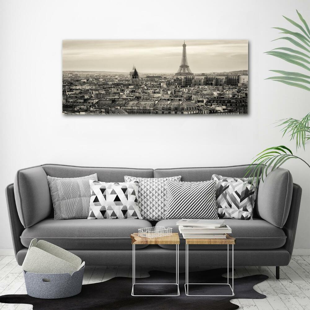 Glass wall art large Eiffel paris tower