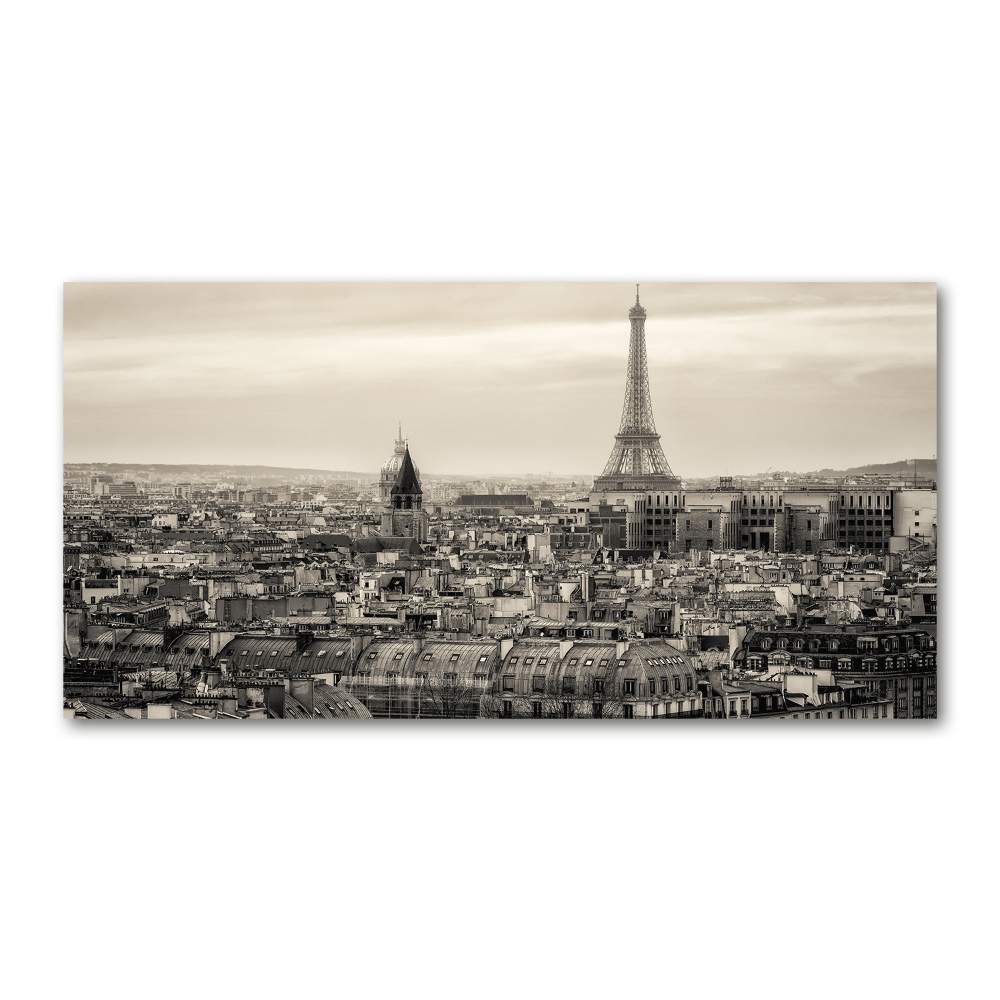 Glass wall art large Eiffel paris tower