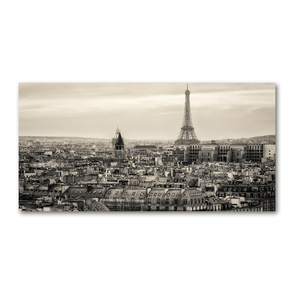 Glass wall art large Eiffel paris tower