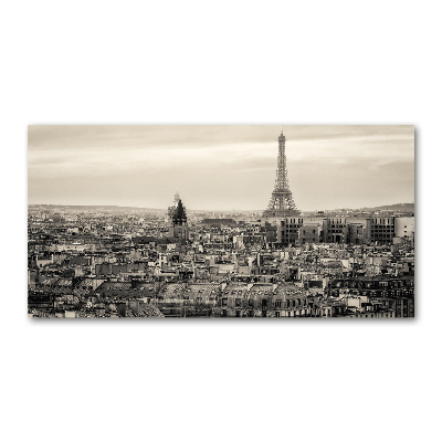 Glass wall art large Eiffel paris tower