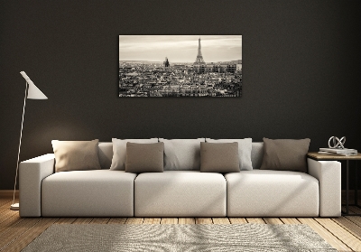 Glass wall art large Eiffel paris tower