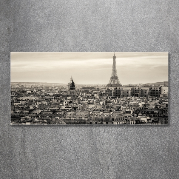 Glass wall art large Eiffel paris tower