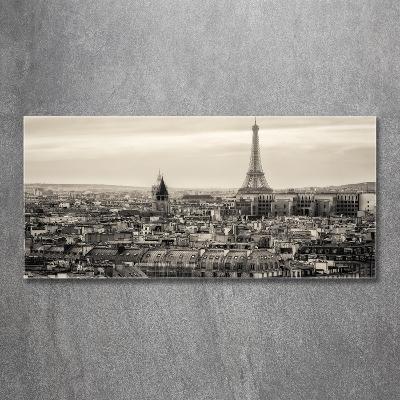 Glass wall art large Eiffel paris tower