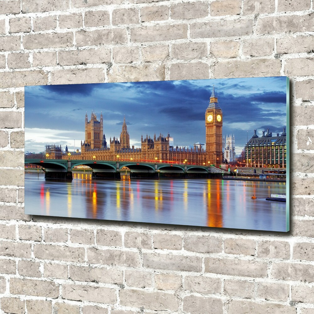 Glass wall art large Thames london