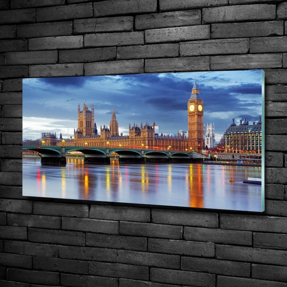 Glass wall art large Thames london