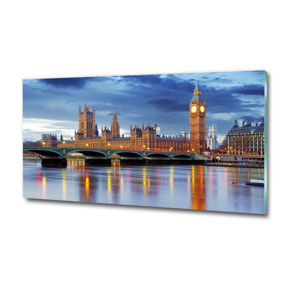 Glass wall art large Thames london