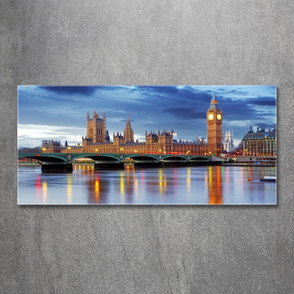 Glass wall art large Thames london