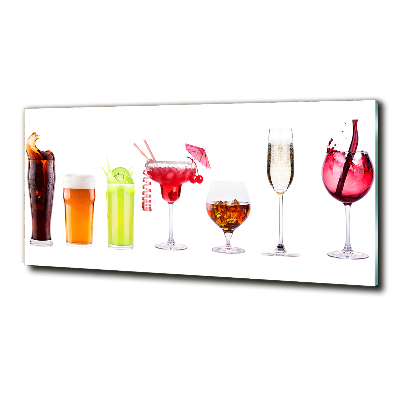 Glass wall art large Drink set