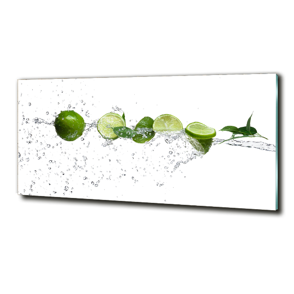 Glass picture print Lime and water