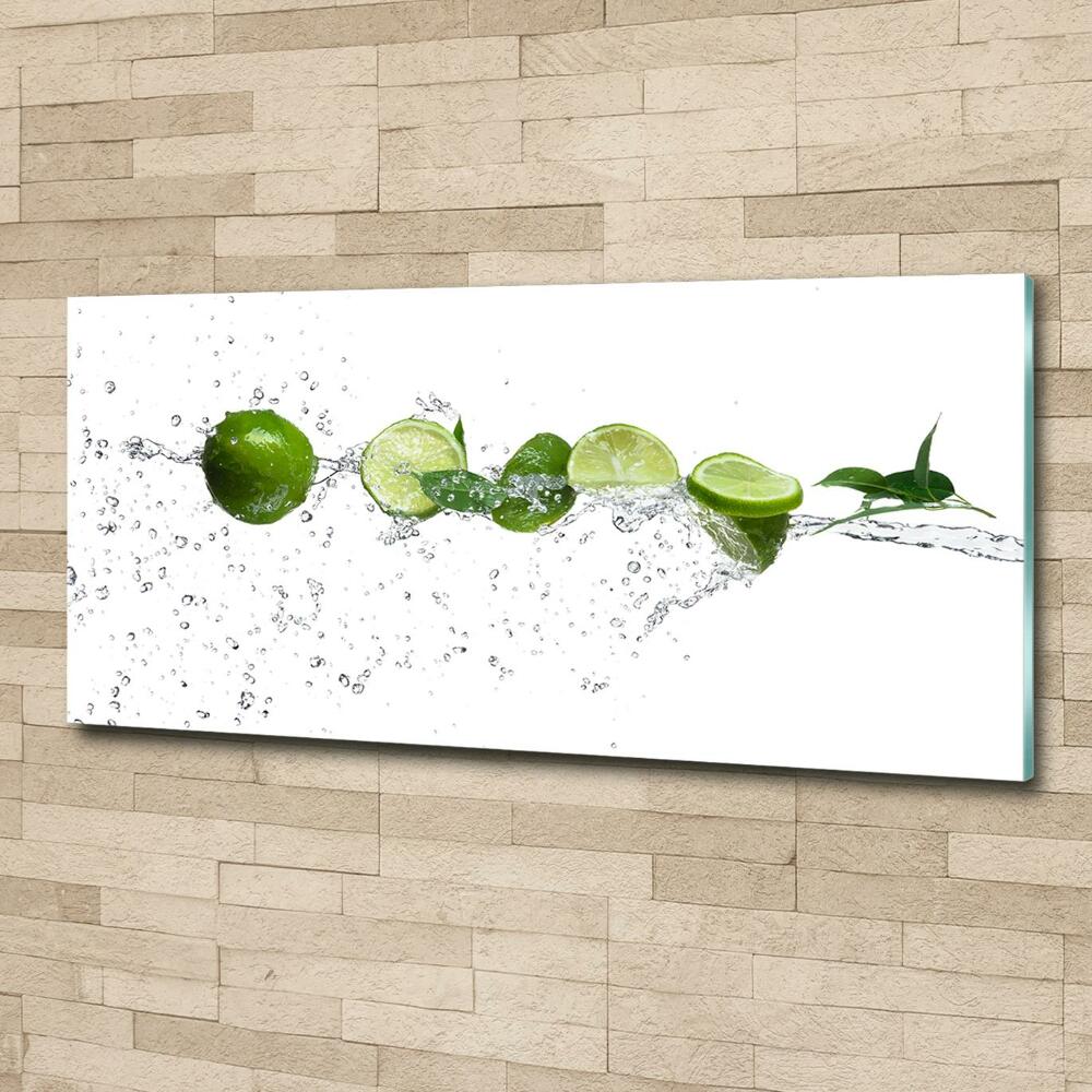 Glass picture print Lime and water