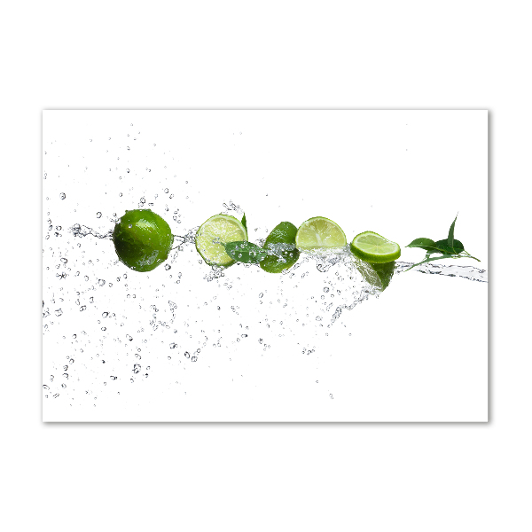 Glass picture print Lime and water