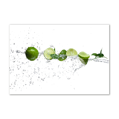 Glass picture print Lime and water