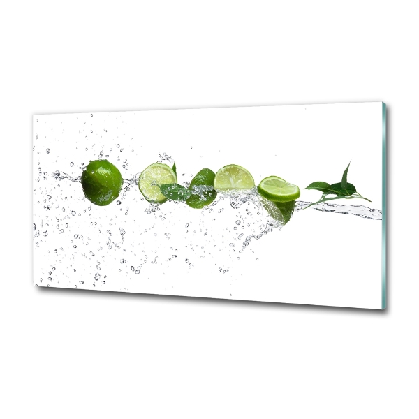 Glass picture print Lime and water