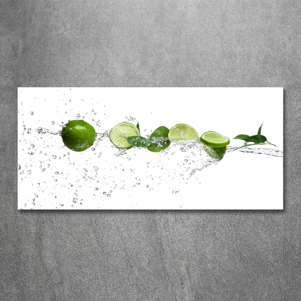 Glass picture print Lime and water