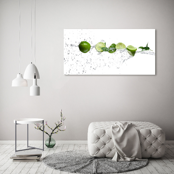 Glass picture print Lime and water