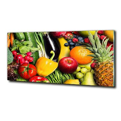 Glass picture print Vegetables and fruits