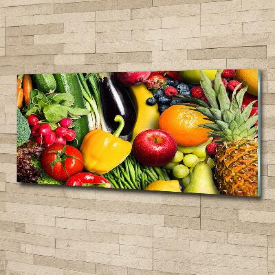 Glass picture print Vegetables and fruits