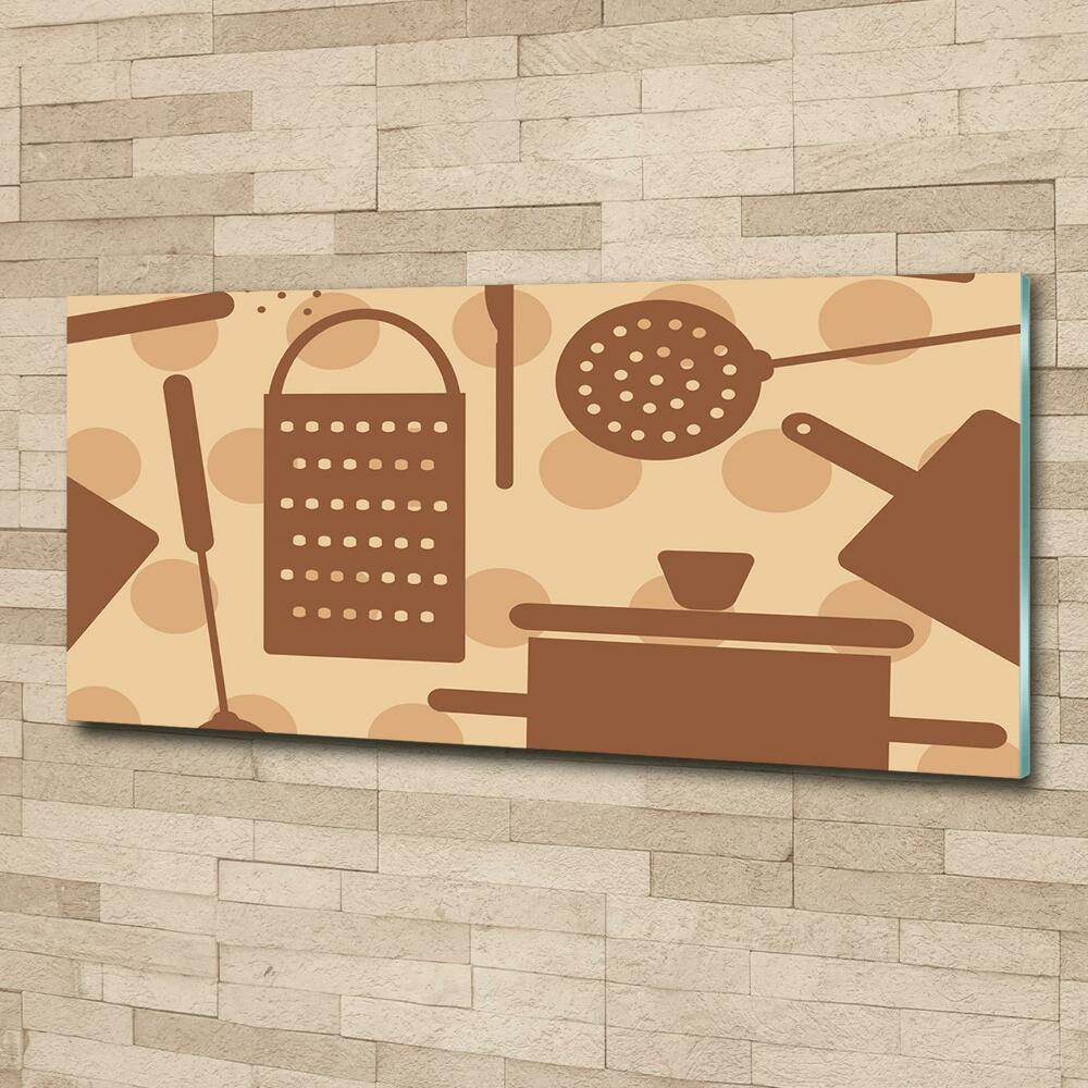 Glass wall art Kitchen tools