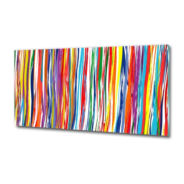 Wall art on glass Colorful stripes