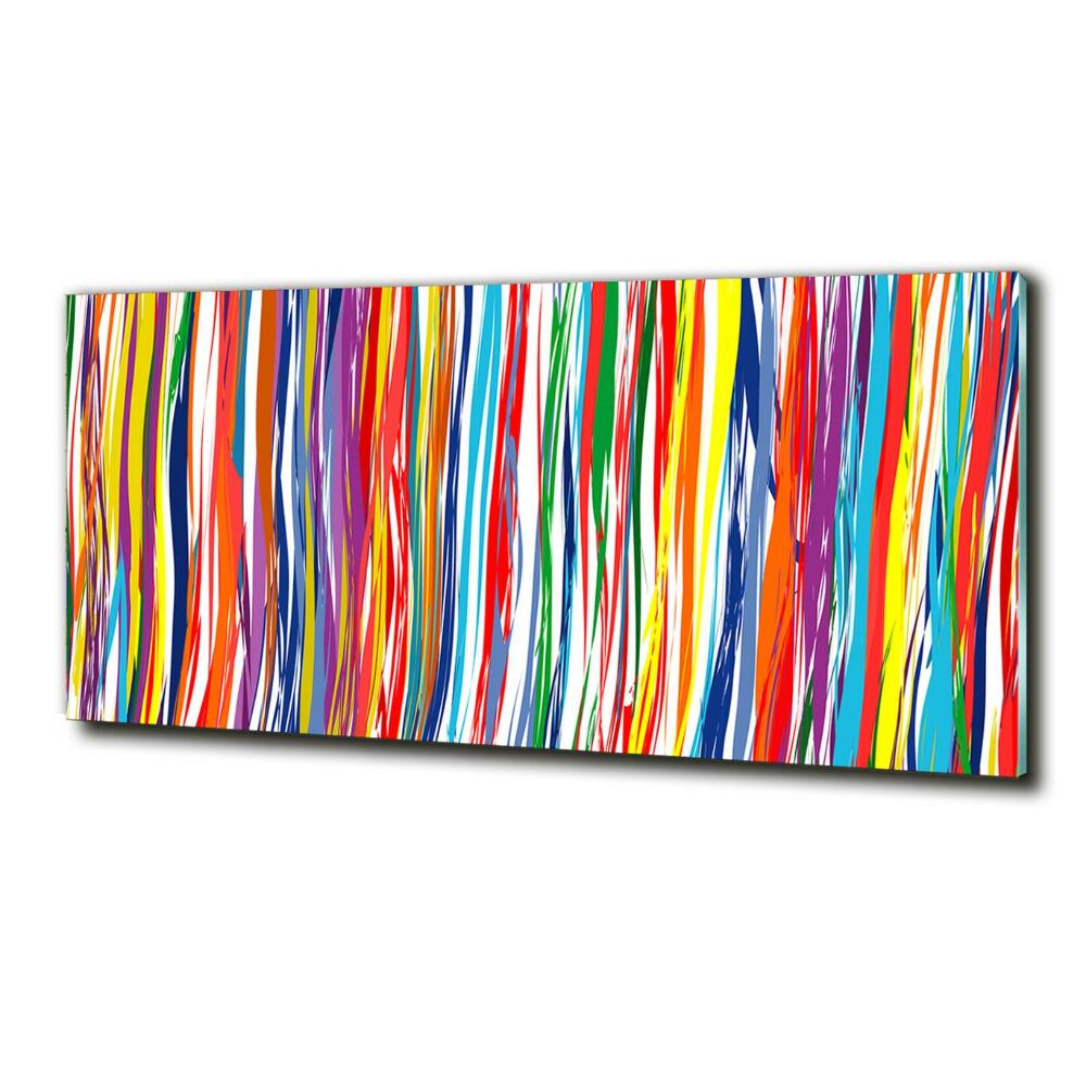 Wall art on glass Colorful stripes