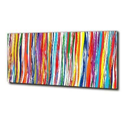 Wall art on glass Colorful stripes