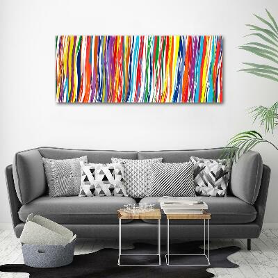 Wall art on glass Colorful stripes